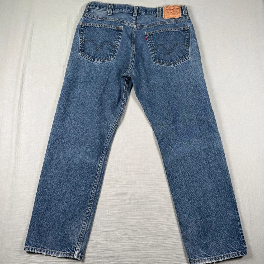 Y2k Levis 505 Jeans Mens 38x32 (36x31) Blue Medium Wash Regular Fit Straight‎